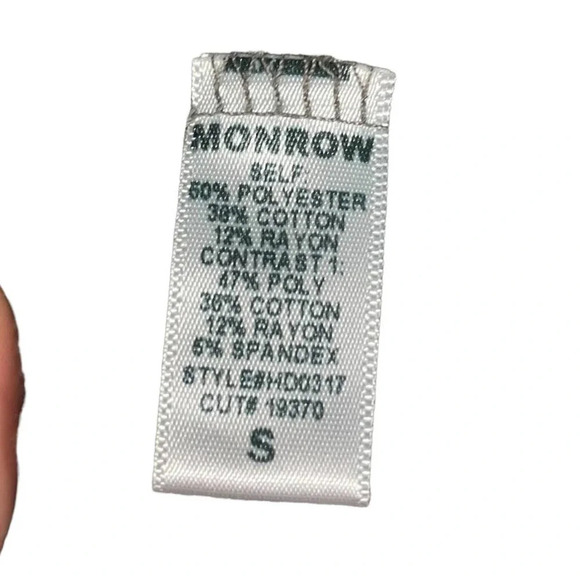 Monrow Cutout Waist Contrast T-Shirt Dress White Gray Size Small - Picture 9 of 9